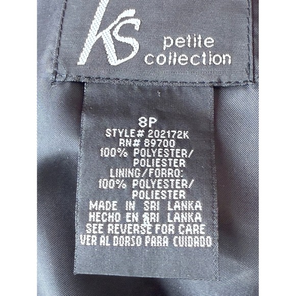 KS‎ Petite Collection Black Shift Dress with Beaded Bolero Jacket Set Size 8P - Picture 4 of 8